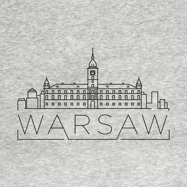 Warsaw Minimal Skyline by kursatunsal